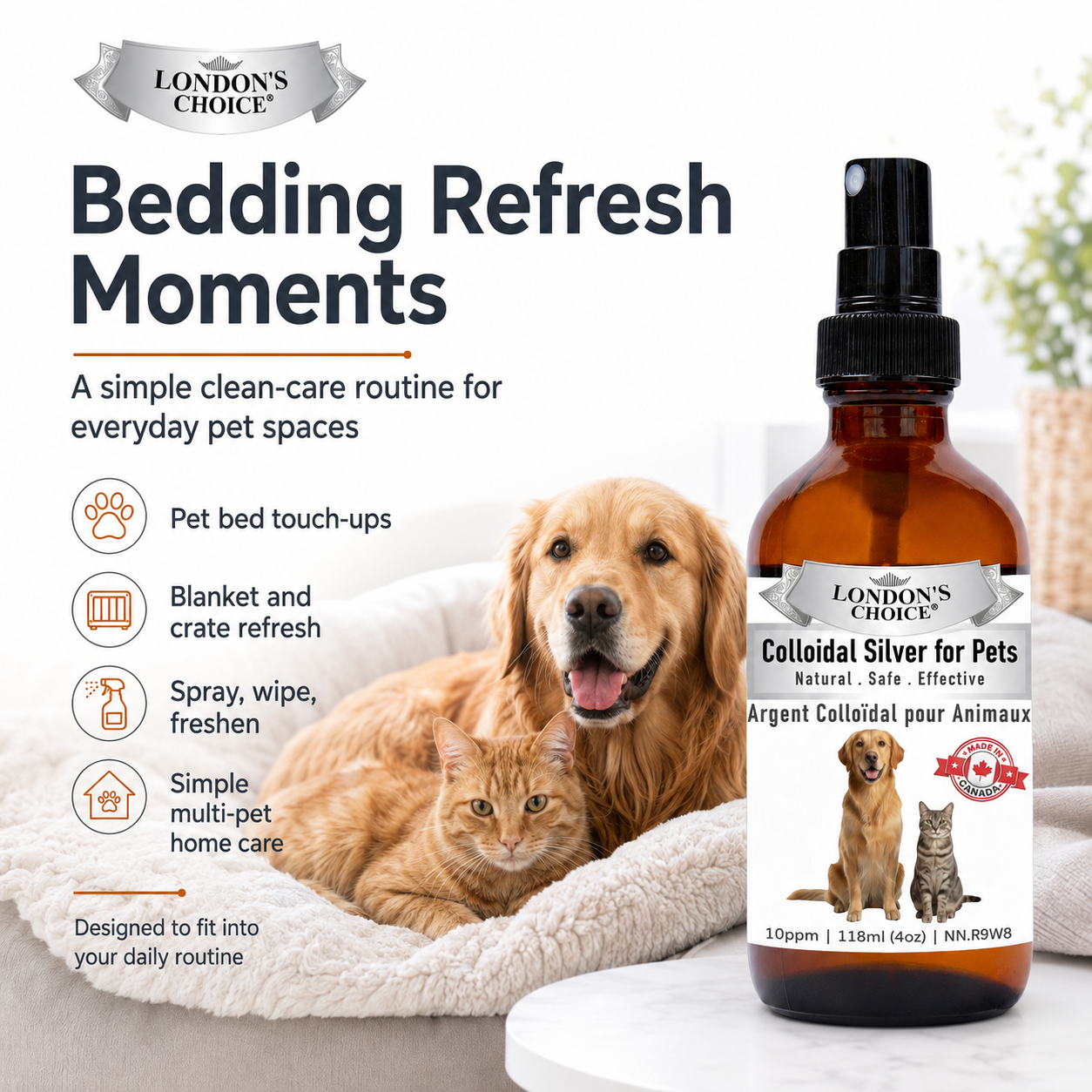 Colloidal Silver Spray for Dogs & Cats — 10 ppm