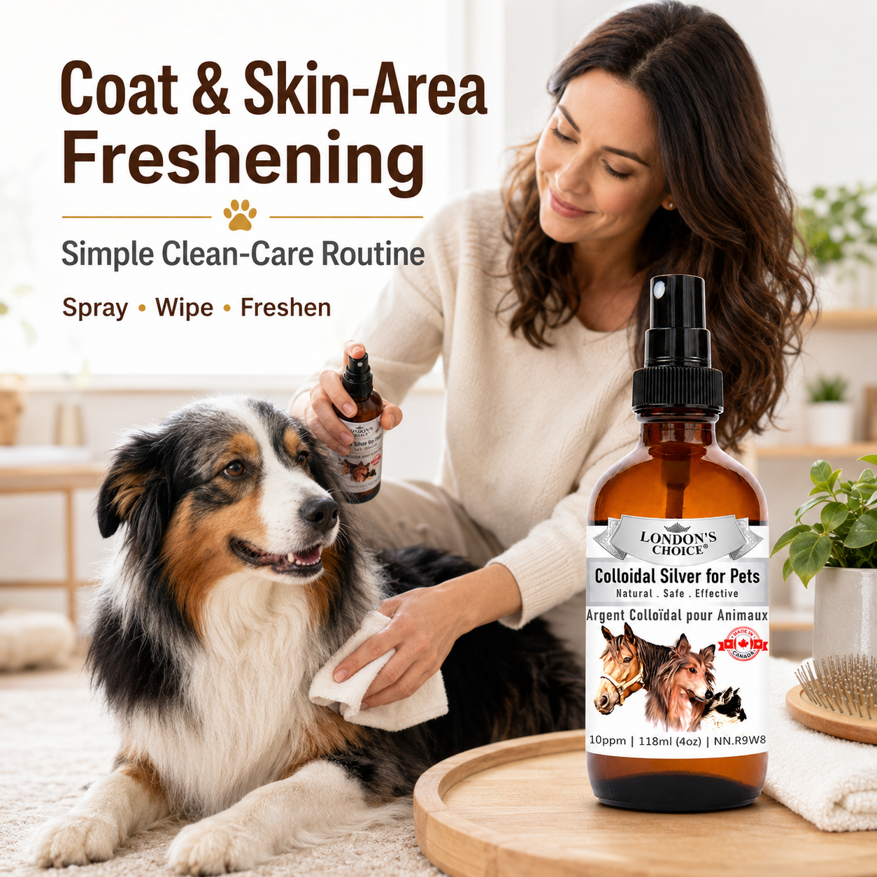 Colloidal Silver Spray for Dogs & Cats — 10 ppm