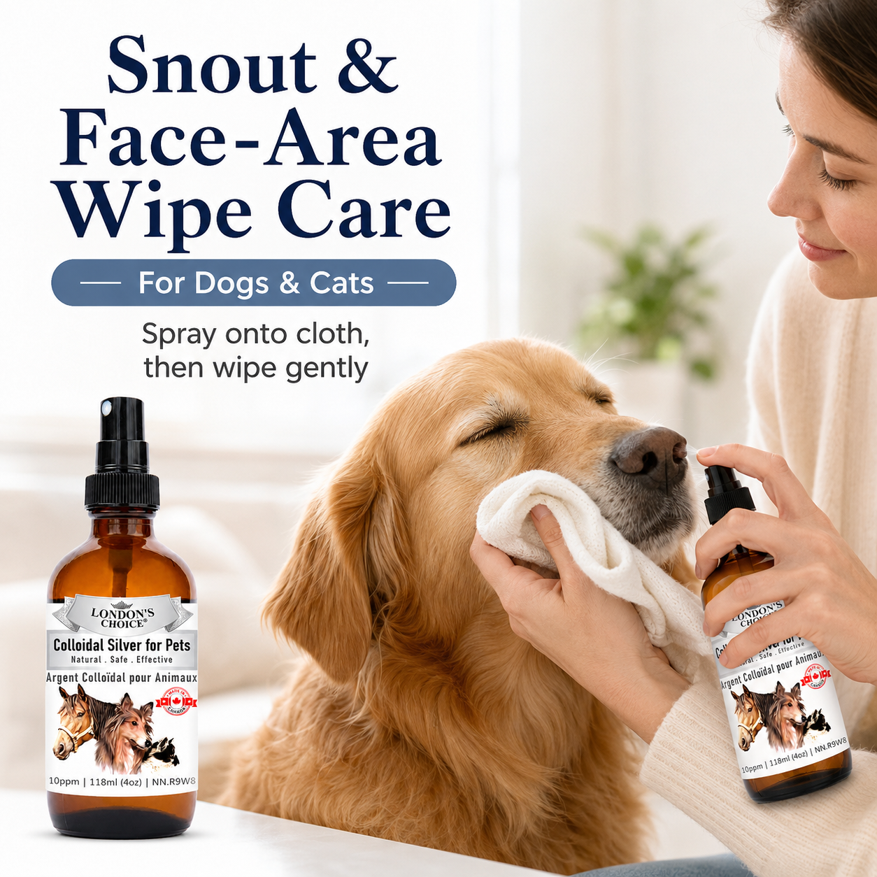 Colloidal Silver Spray for Dogs & Cats — 10 ppm