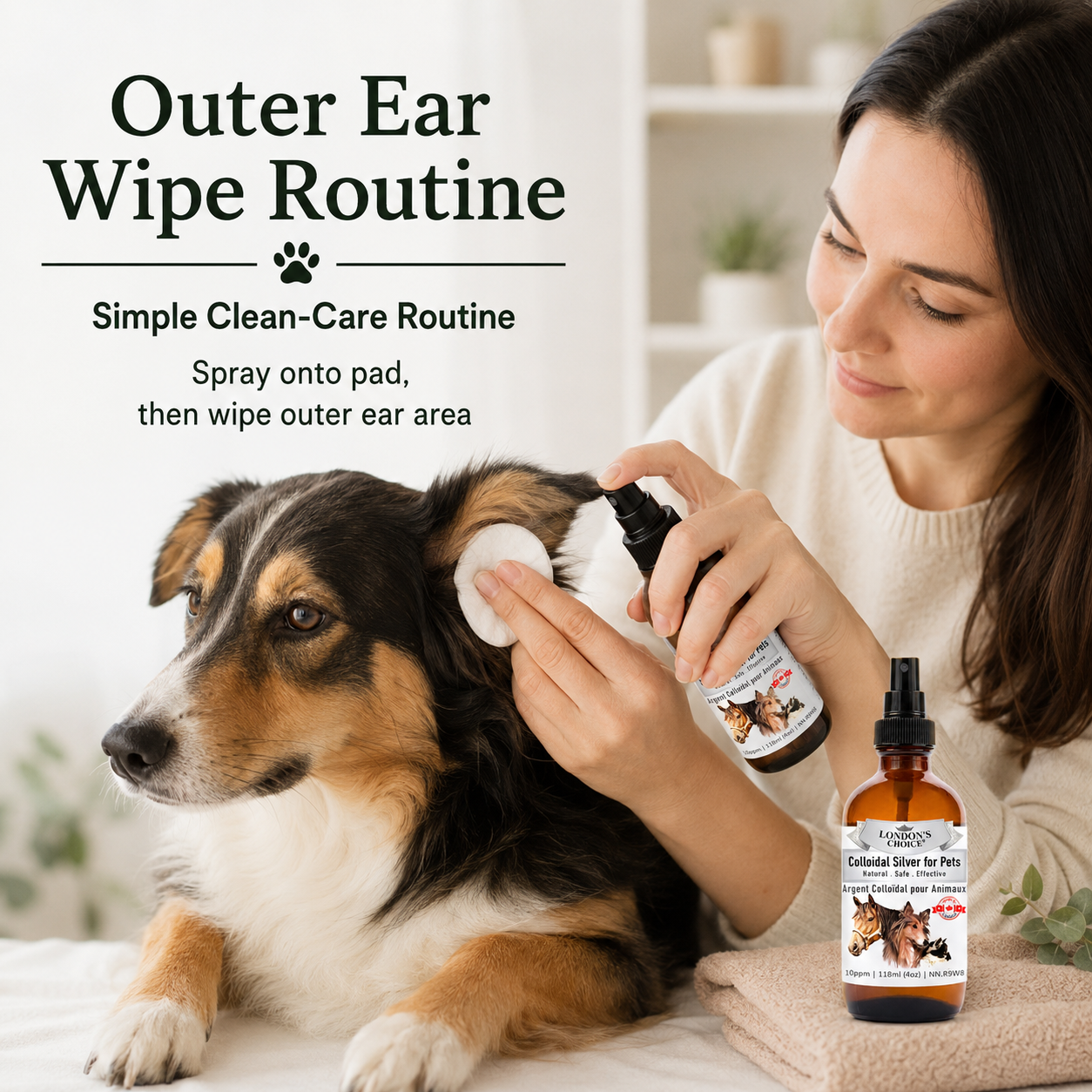 Colloidal Silver Spray for Dogs & Cats — 10 ppm