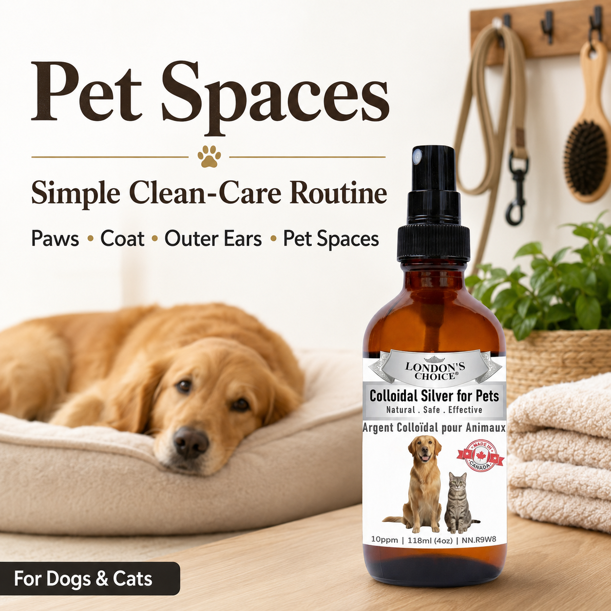 Colloidal Silver Spray for Dogs & Cats — 10 ppm