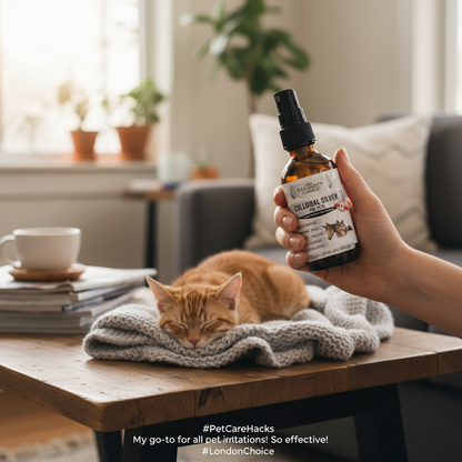 London’s Choice – Colloidal Silver for Pets (10ppm, Natural First Aid Spray for Dogs & Cats)