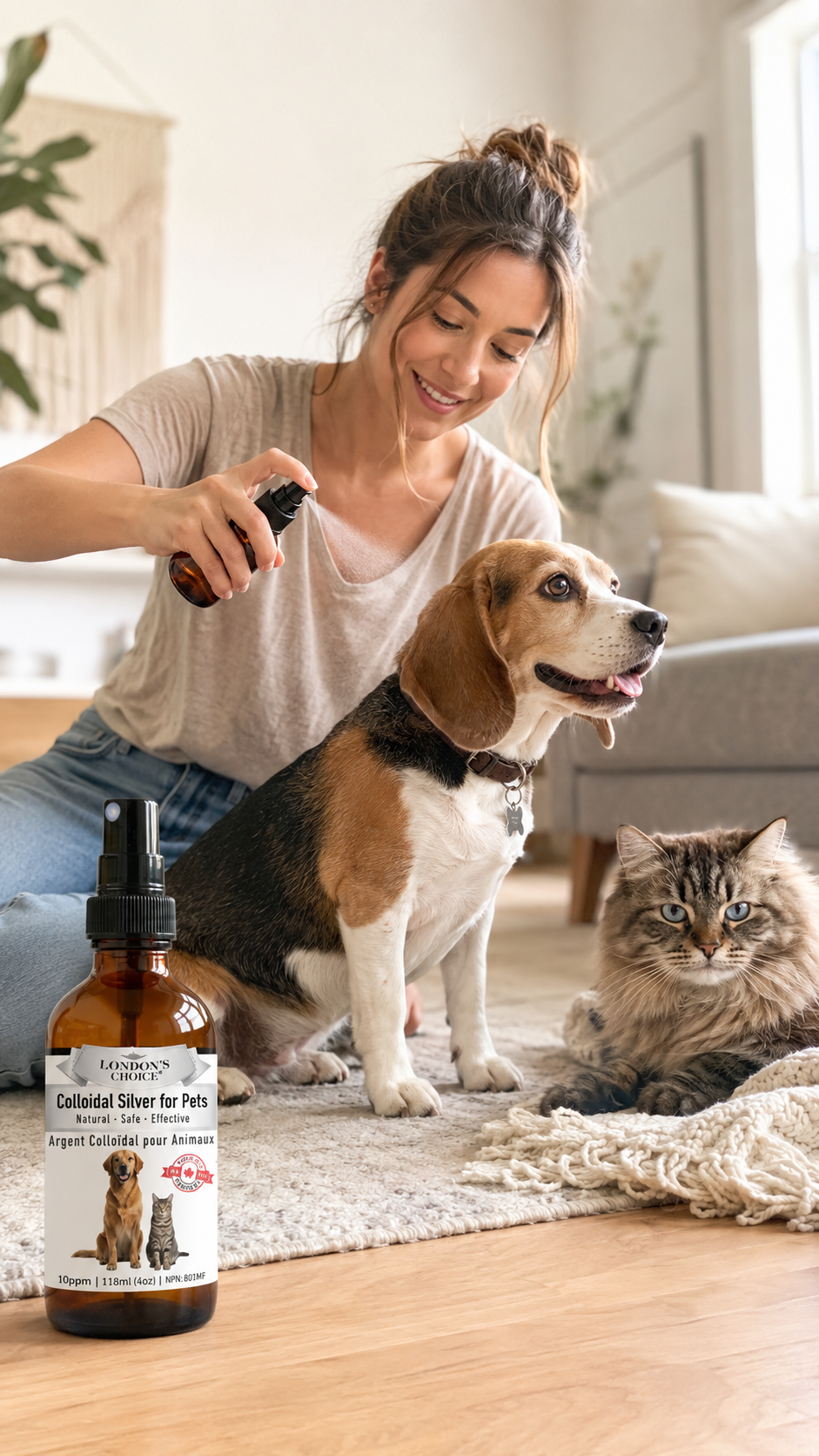 Colloidal Silver Spray for Dogs & Cats — 10 ppm