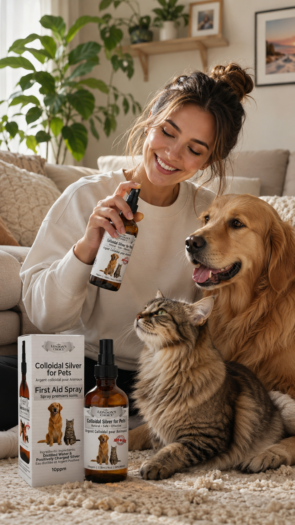 Colloidal Silver Spray for Dogs & Cats — 10 ppm