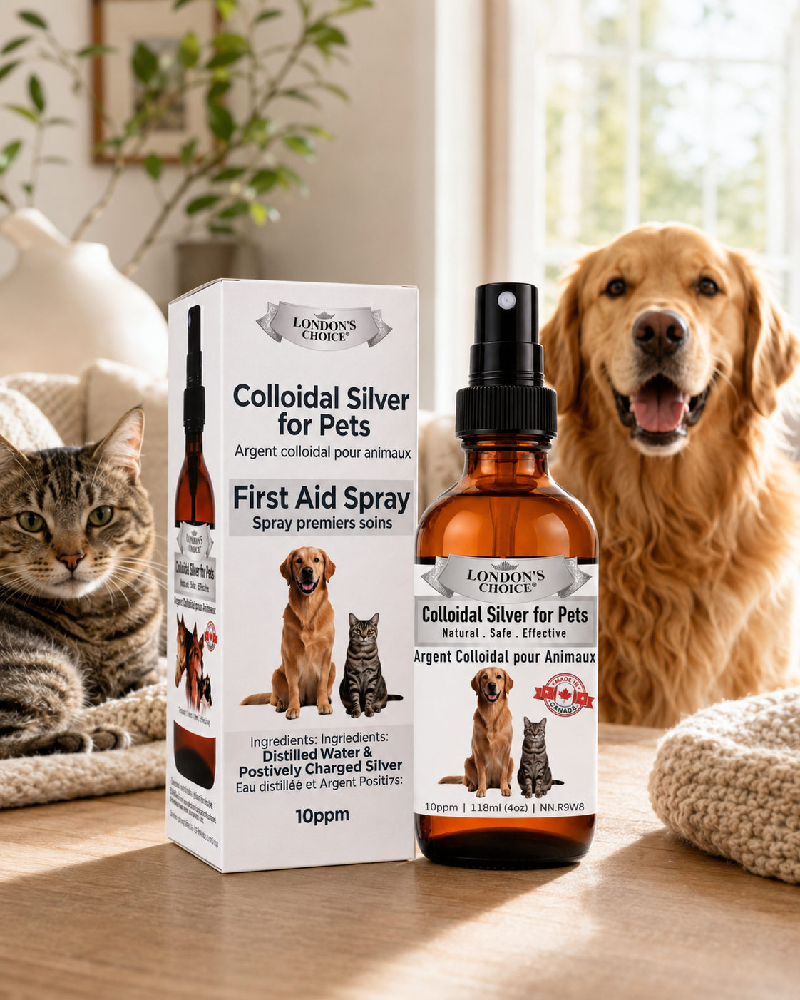 Colloidal Silver Spray for Dogs & Cats — 10 ppm