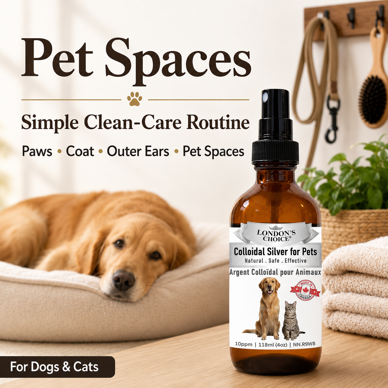 Colloidal Silver Spray for Dogs & Cats — 10 ppm