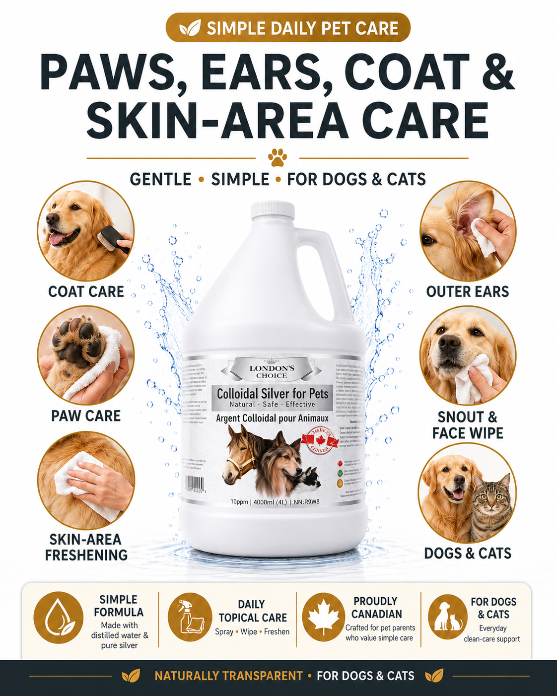 Colloidal Silver Spray for Dogs & Cats — 10 ppm